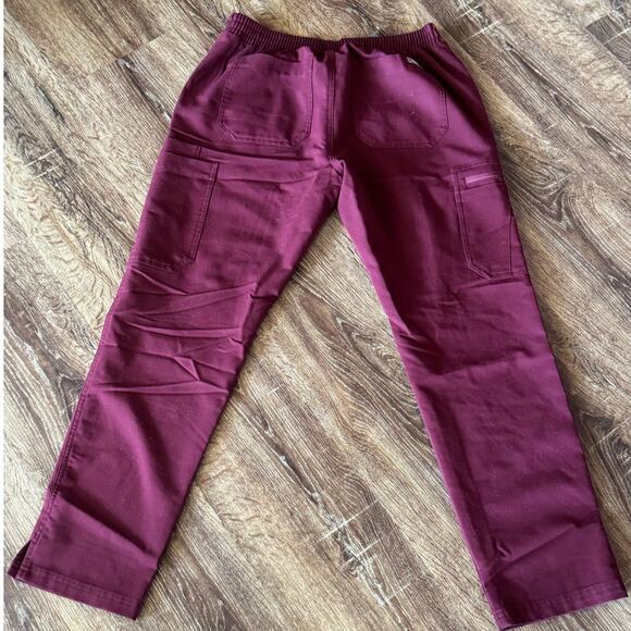 Figs Burgundy Wide Leg Pants - Picture 6 of 6